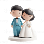groom and bride 3d icon isolate png